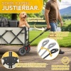 Afbeelding van TRESKO® Opvouwbare Bolderwagen 215L met Rem | Inklapbare Handwagen 150kg met Rubber Banden