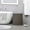 Afbeelding van HOMCOM Waskorf van bamboe 38L - 38B x 57H cm - Grijs