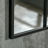Afbeelding van HOMCOM wandspiegel met metalen frame - robuust - zwart