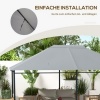 Afbeelding van Outsunny - Paviljoendak - Polyester - Lichtgrijs