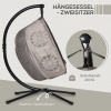 Afbeelding van Outsunny - Hangstoel met zakken - Polyester - Bruin