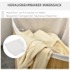 Afbeelding van HOMCOM Bamboe wasmand met deksel, 55L, uitneembare zak, voor badkamer en slaapkamer