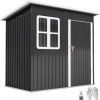 Afbeelding van Outsunny Tuinhuis van staal 211L x 133B x 190H cm - Donkergrijs