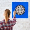 Afbeelding van Dartbord omhulsel R6 - 4-delig - 45 cm - muurbescherming - Ø 71x71x3 cm - grijs