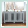 Afbeelding van Landelijke radiatorombouw - 83x112x19 cm - met plank - grijs