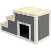 Afbeelding van PawHut Huisdiertrap met kleine hondenhuis binnenin D06-197V00