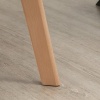 Afbeelding van HOMCOM Eetkamerstoel van Samt (100% Polyester), Gummihout - 54L x 57B x 80H cm - Zwart