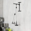 Afbeelding van SPORTNOW Gewicht Kabel Katrol Systeem Staal, Nylon 98L x 2,5B x 200H cm Zwart