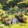 Afbeelding van Outsunny Tuinbrug van Metaal - 135,5L x 74B x 91H cm - Zwart