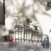 Afbeelding van Outsunny Bloemenstandaard Set met Gevlochten Plank 84H-038V00
