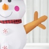 Afbeelding van HOMCOM Opblaasbare sneeuwman 100B x 80D x 182H cm Wit/Zwart