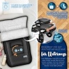 Afbeelding van KIDUKU Wintervoetenzak voor kinderwagen - Wasbare voetenzak met ritssluiting, zwart, 95x50x30 cm