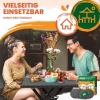 Afbeelding van KESSER® Balkontafel, inklapbaar, weerbestendig/UV-bestendig, gecoat staal en rotan-look, outdoor tui