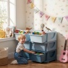 Afbeelding van HOMCOM - Speelgoedkast met afgeronde randen - 6 lades - Blauw