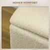Afbeelding van HOMCOM Opbergzitbank met opklapbaar deksel, fluweel, crème, 95 x 38 x 45 cm