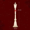 Afbeelding van Outsunny Verlichte Kerstdecoratie Staal en Polyester 44x44x215 cm Rood en Bruin