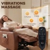 Afbeelding van HOMCOM Massage Relaxfauteuil - Kunstleer - 94L x 85B x 104H cm - Lichtbruin