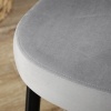 Afbeelding van HOMCOM Set van 4 Eetkamerstoelen met Rugleuning - Staal Grijs 46 x 65 x 87 cm