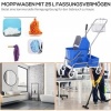 Afbeelding van HOMCOM Schoonmaakwagen van kunststof en metaal - 72L x 49,5B x 95H cm - Blauw