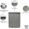 Afbeelding van Brabantia Bo Touch Bin Prullenbak - 60 liter - 1 vak - Mineraal Betongrijs
