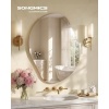 Afbeelding van SONGMICS Asymmetrische Wandspiegel Bloembladvorm 60x45cm Frameloos voor Entree en Badkamer