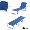 Afbeelding van Outsunny Blau Metalen Ligstoel van Polyester
