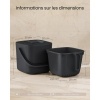 Afbeelding van SONGMICS Plastic Compostbak 7L met geurvrij deksel, 24 x 22 x 19,5 cm, Zwart