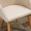 Afbeelding van HOMCOM Eetstoel Polyester, Metaal 56L x 55B x 74H cm Beige