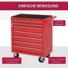 Afbeelding van DURHAND Werkstattwagen van staal - 69L x 33B x 75H cm - Rood