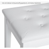 Afbeelding van HOMCOM Pianobank van Gummihout, Kunstleer - 76L x 36B x 50H cm - Wit