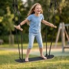 Afbeelding van AIYAPLAY Kinderschommel van esdoornmultiplex en beukenhout - 79L x 40B x 180H cm - Natuurlijk hout