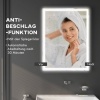 Afbeelding van HOMCOM badkamerspiegel - glas en kunststof - 80L x 60B x 4H cm - zilver
