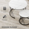 Afbeelding van HOMCOM Salontafelset van Spaanplaat en Metaal, 70x70x46,5 cm, Wit