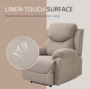 Afbeelding van HOMCOM Relaxfauteuil - Kantelbaar tot 150° - Slaapfunctie - Beige
