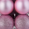 Afbeelding van Set van 50 onbreekbare kerstballen - plastic - ∅ 3, 4 & 6 cm - roze