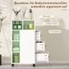 Afbeelding van Homcom Badkamerkast - Spaanplaat - 20L x 40B x 80H cm - Wit