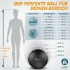 Afbeelding van TRESKO® anti-burst gymnastiekbal 75 cm met luchtpomp (zwart) voor 175-185 cm lengte