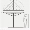Afbeelding van Brabantia Topspinner Waslijn - 40 m - met Grondanker en Beschermhoes - Antraciet