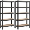 Afbeelding van SONGMICS Stalen rek 75 cm breed, 5-laags, anti-roest, 650 kg laadcapaciteit, eenvoudig te monteren