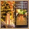 Afbeelding van Outsunny Verlichte Kerstdecoratie 25,5x25,5x35 cm Polyester Oranje