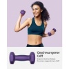 Afbeelding van Dumbbell set van 2 - 2 x 1 kg - totaal 2 kg - paarse vinylcoating