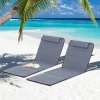 Afbeelding van Outsunny - Strandbed - 2 Stuks - Inclusief Draagtas - Staal - Grijs