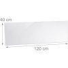Afbeelding van Glazen achterwand voor keuken - 40 x 120 cm - spatbescherming - veiligheidsglas - transparant