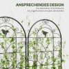 Afbeelding van Outsunny Metalen Rankgitter 50L x 1,3B x 120H cm - Zwart