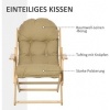 Afbeelding van HOMCOM Relaxstoel van Buchenhout, Schuim - 71L x 89B x 96H cm - Bruin