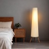 Afbeelding van HOMCOM Dimbare LED Staande Lamp met Driepoot in Wit voor Woonkamer en Slaapkamer