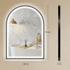 Afbeelding van HOMCOM Badkamerspiegel - Gehard glas - 50x4x70 cm - Zwart