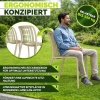 Afbeelding van tillvex® 2-delige Stapelbare Tuinstoelen Weerbestendig zonder Armleuning