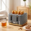 Afbeelding van HOMCOM Toaster - Kunststof - 29,2L x 27,5B x 18,9H cm - Grijs