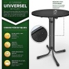 Afbeelding van tillvex® Gastro statafel, inklapbaar, 80 cm diameter, met hoes, weerbestendig, voor binnen en buiten